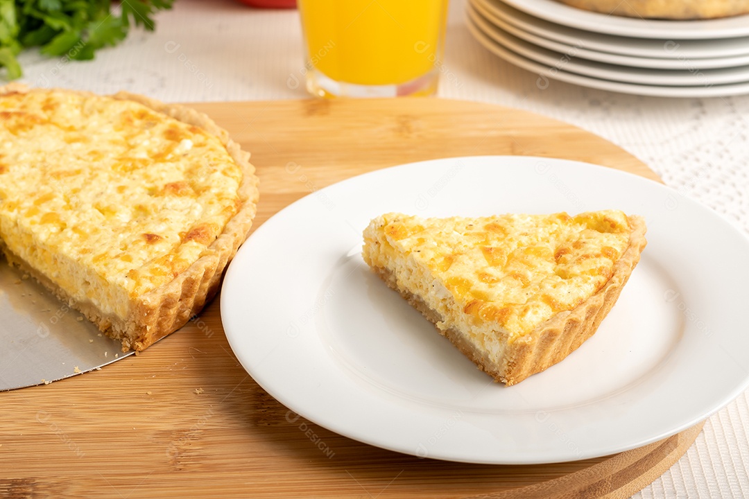 Torta quiche de queijo