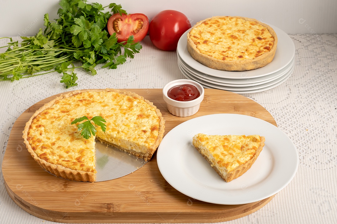 Torta quiche de queijo