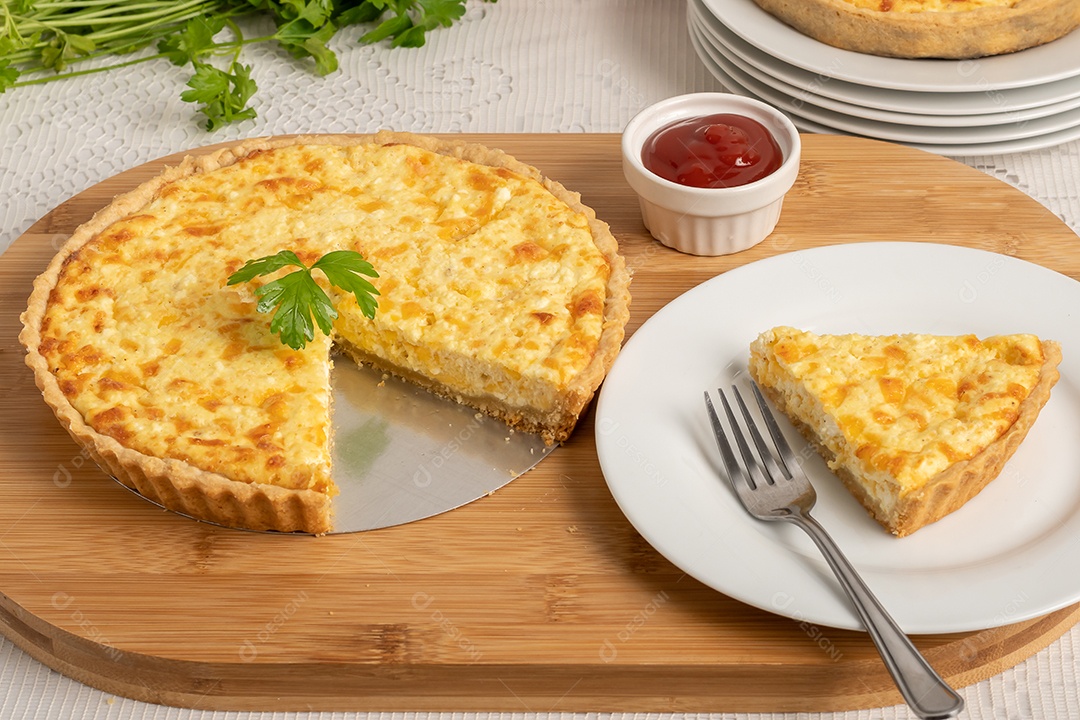 Torta quiche de queijo