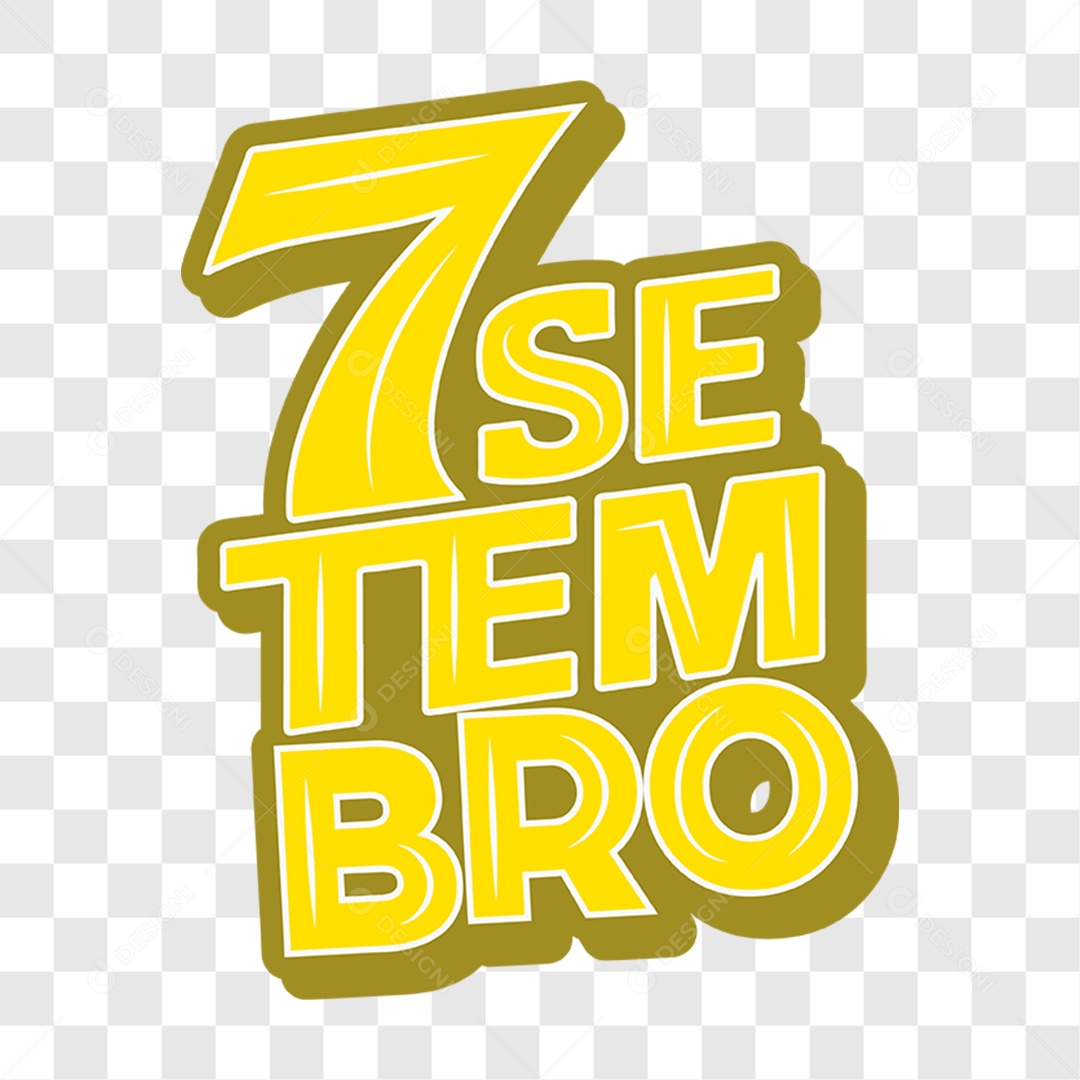 Lettering 7 de Setembro EPS + PNG