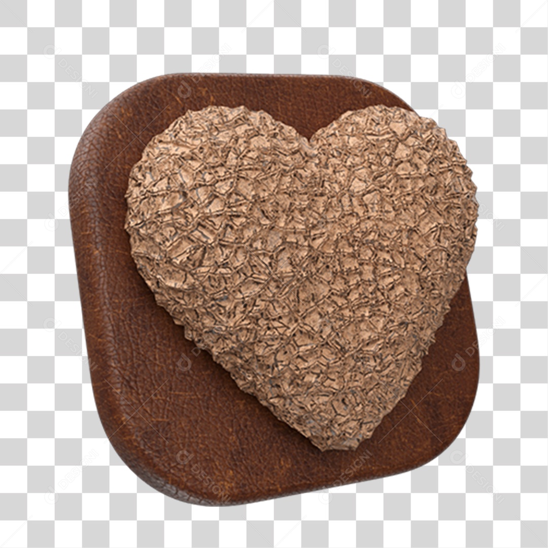 3D Element PNG Heart Message Box Transparent