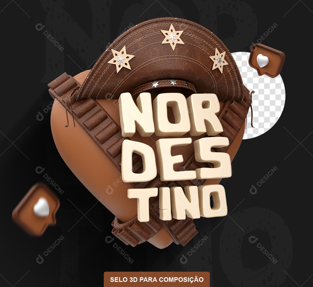 Nordestino 3D Seal for PSD Composition