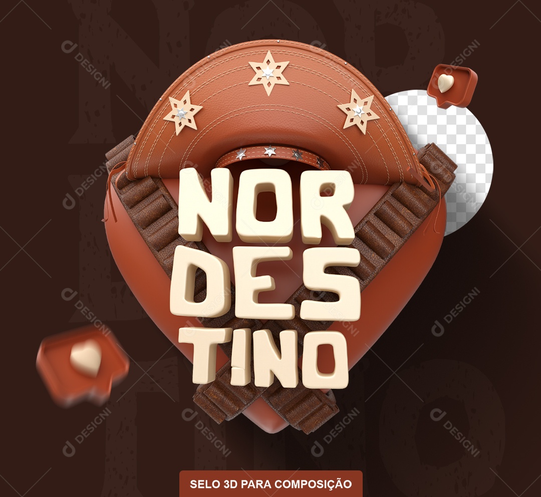 Nordestino 3D Seal for PSD Composition