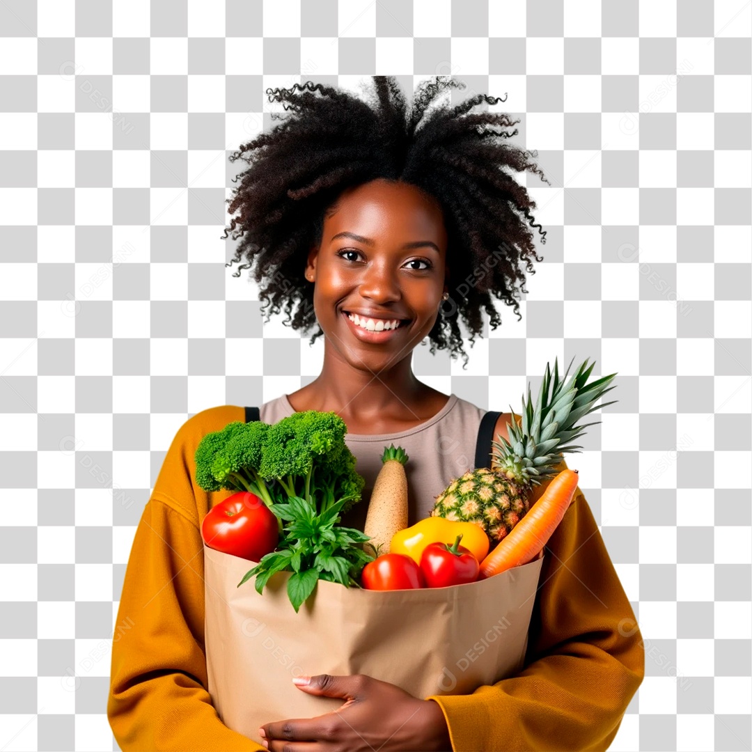 Woman with PNG Shopping Transparent