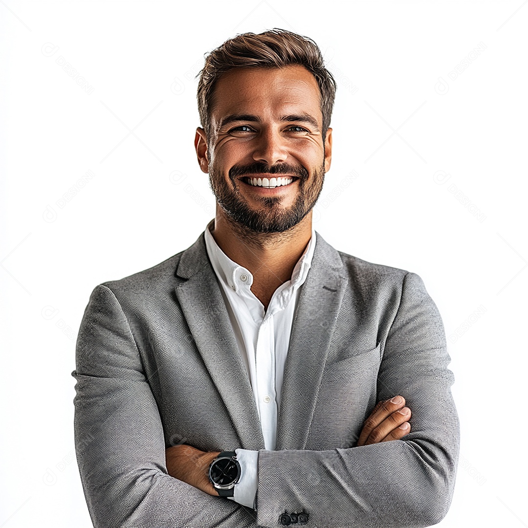 Homem empresário sobre fundo isolado