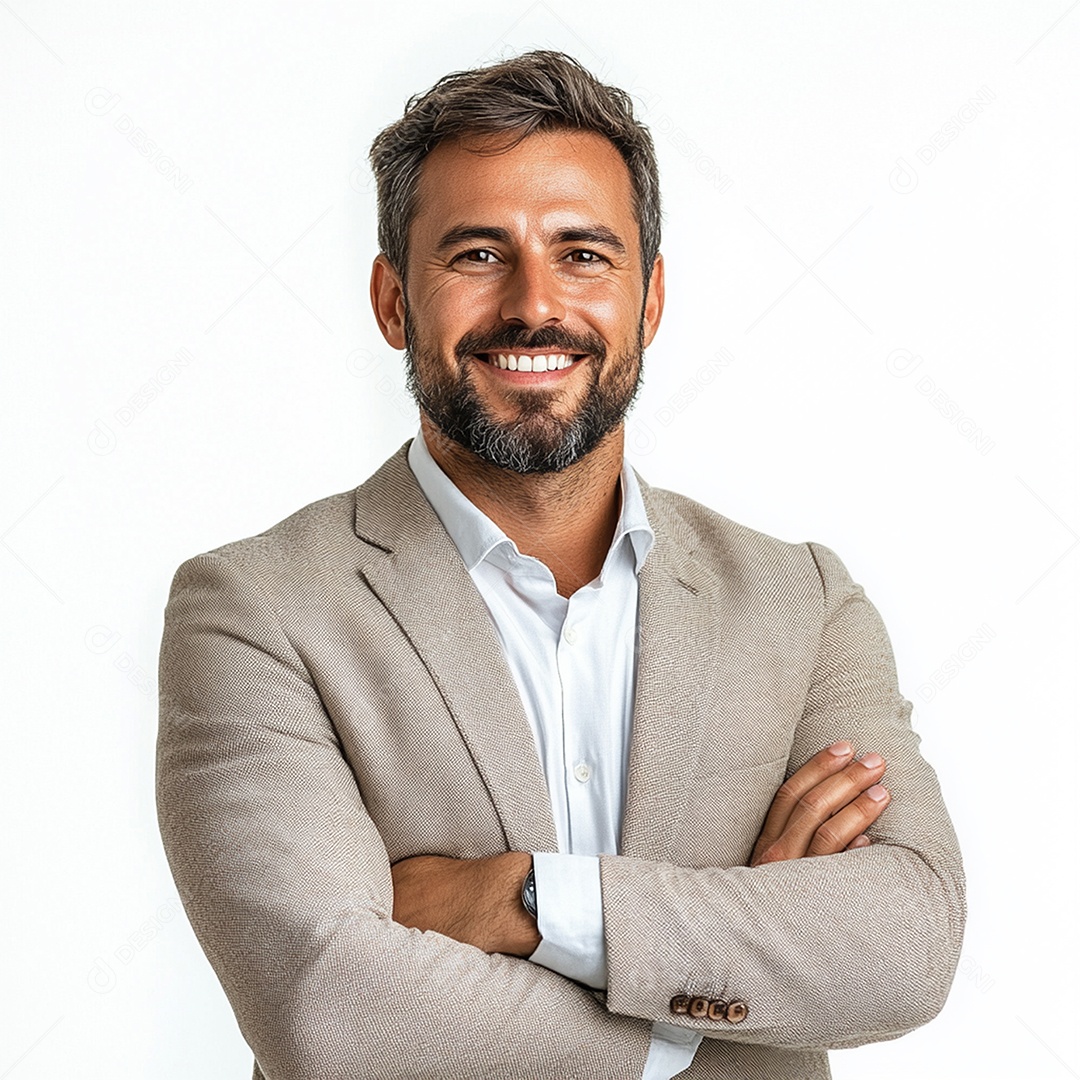 Homem empresário sobre fundo isolado