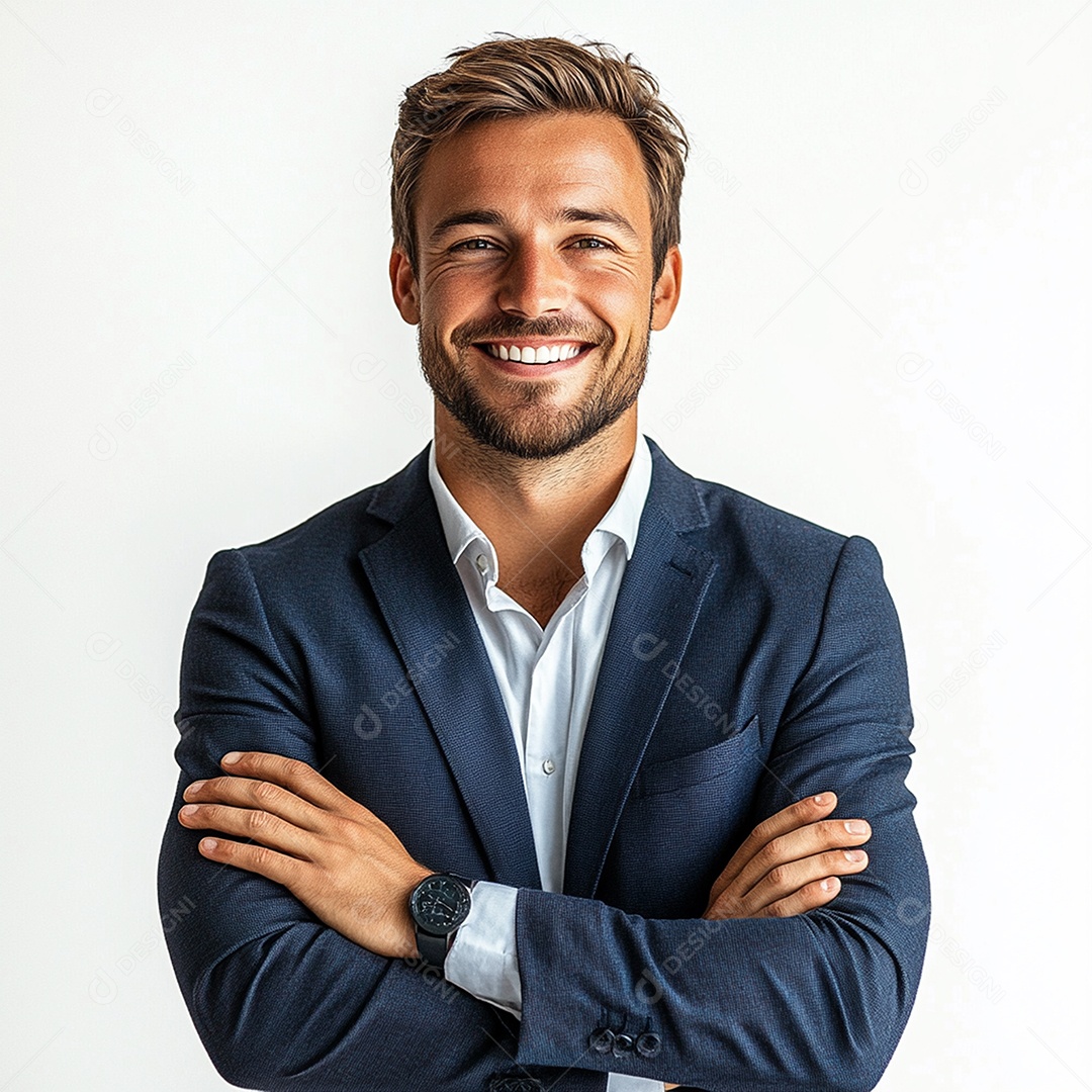 Homem empresário sobre fundo isolado