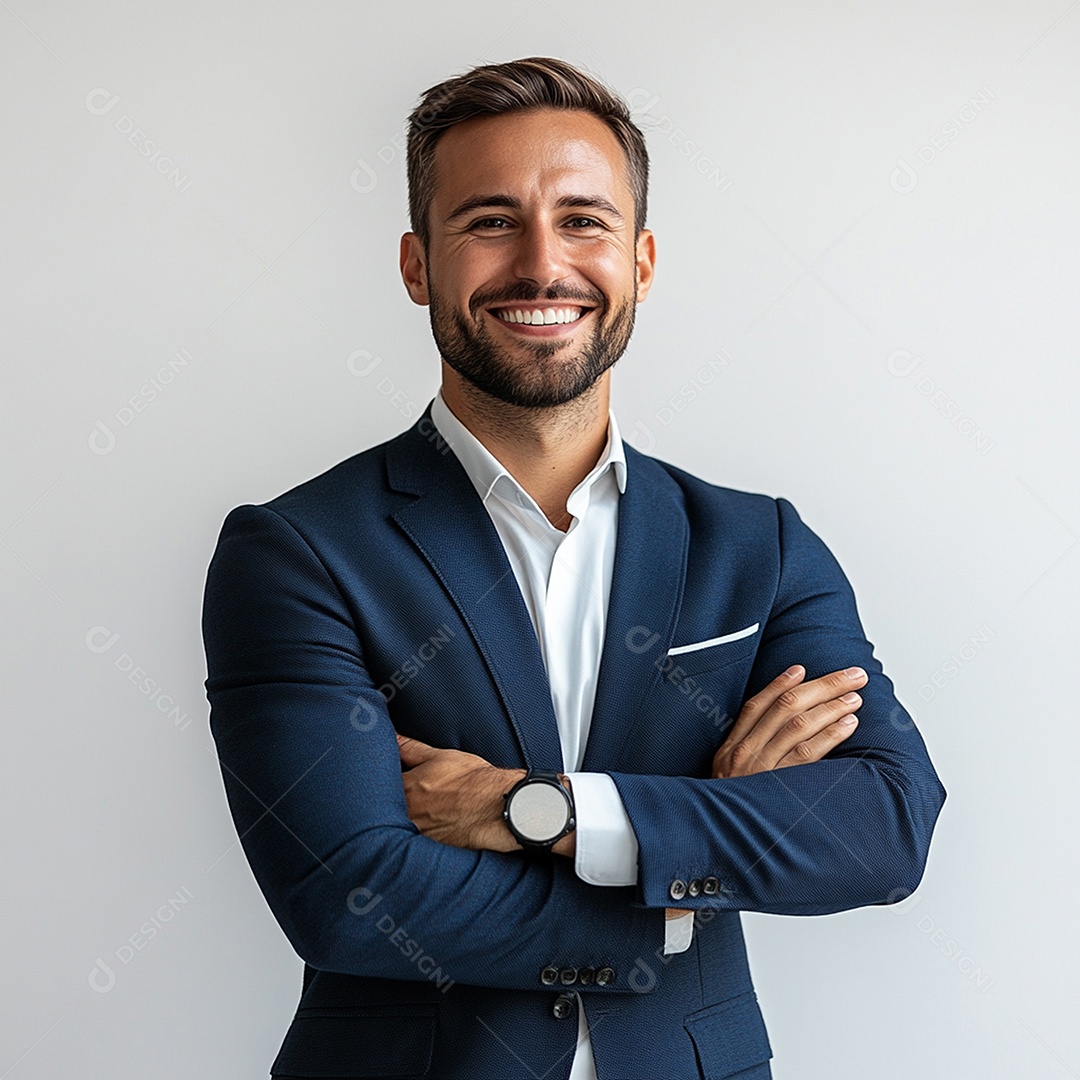 Homem empresário sobre fundo isolado