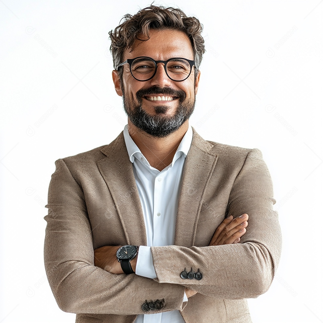 Homem empresário sobre fundo isolado