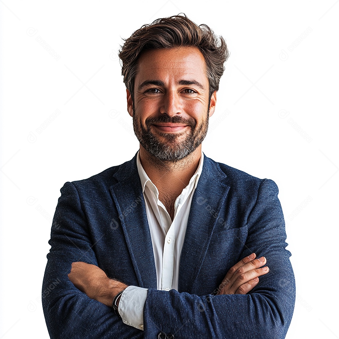 Homem empresário sobre fundo isolado