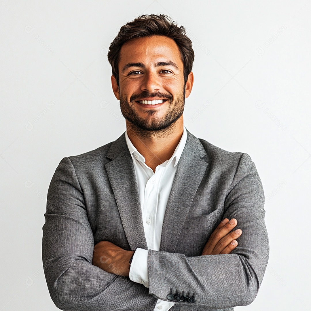 Homem empresario sobre fundo isolado