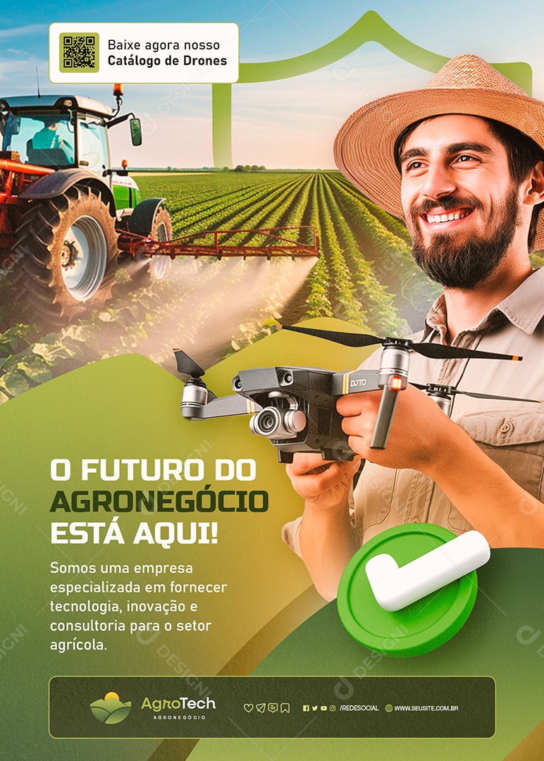 Flyer Agronegócios Social Media PSD Editável