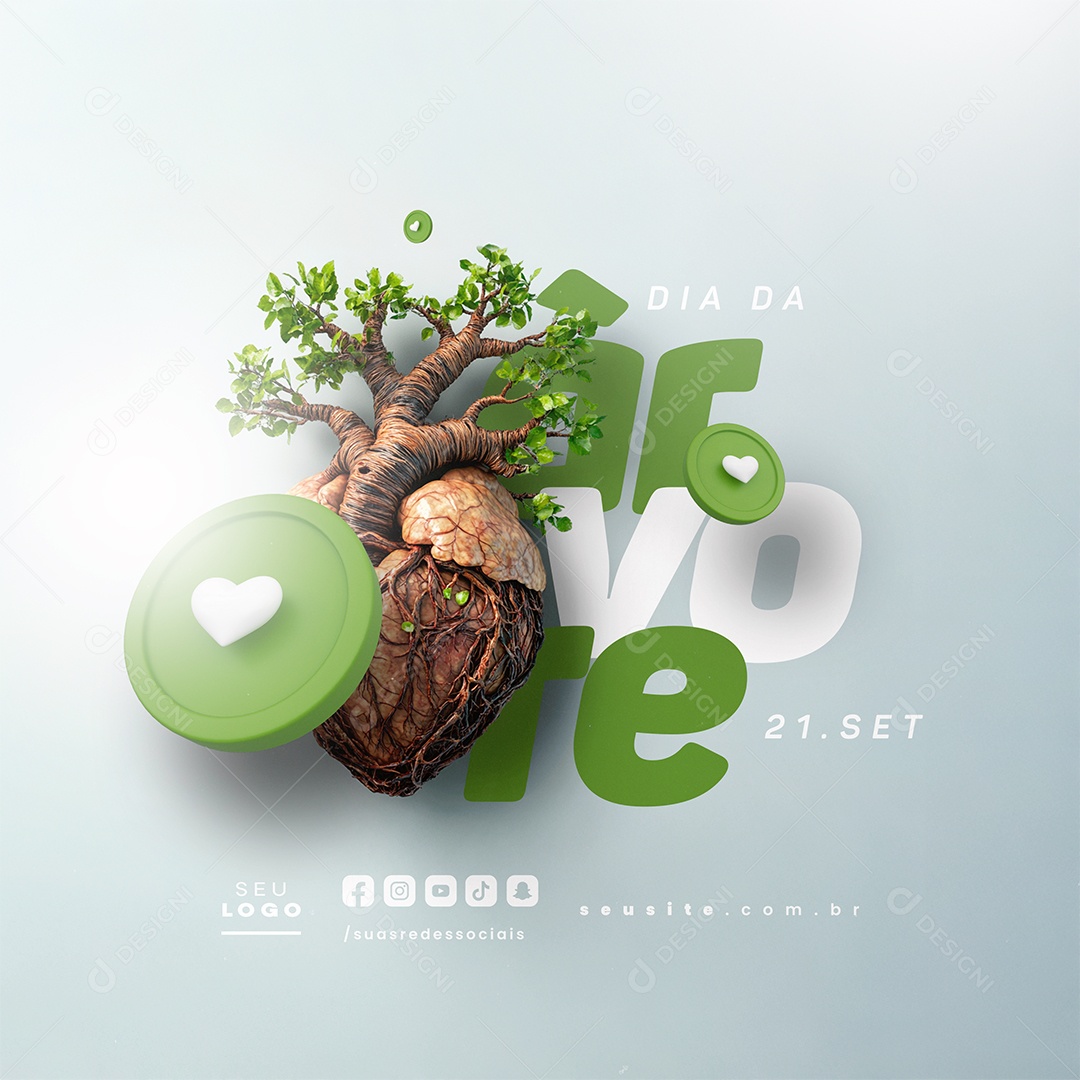 Day of the Tree 21 of September Social Media PSD Editable