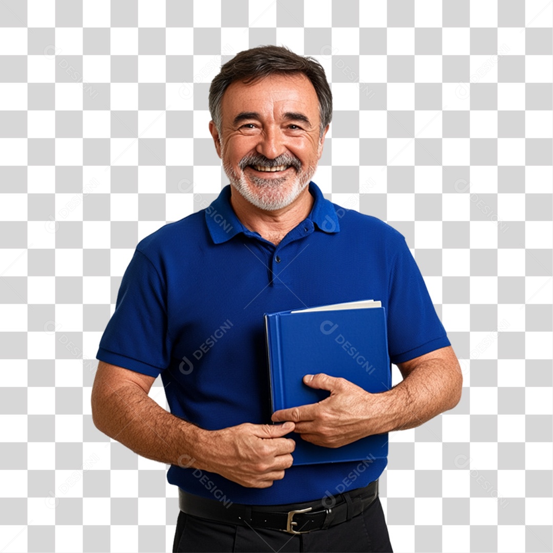 Homem de Camisa Azul Para Conscientização de Novembro Azul PNG Transparente