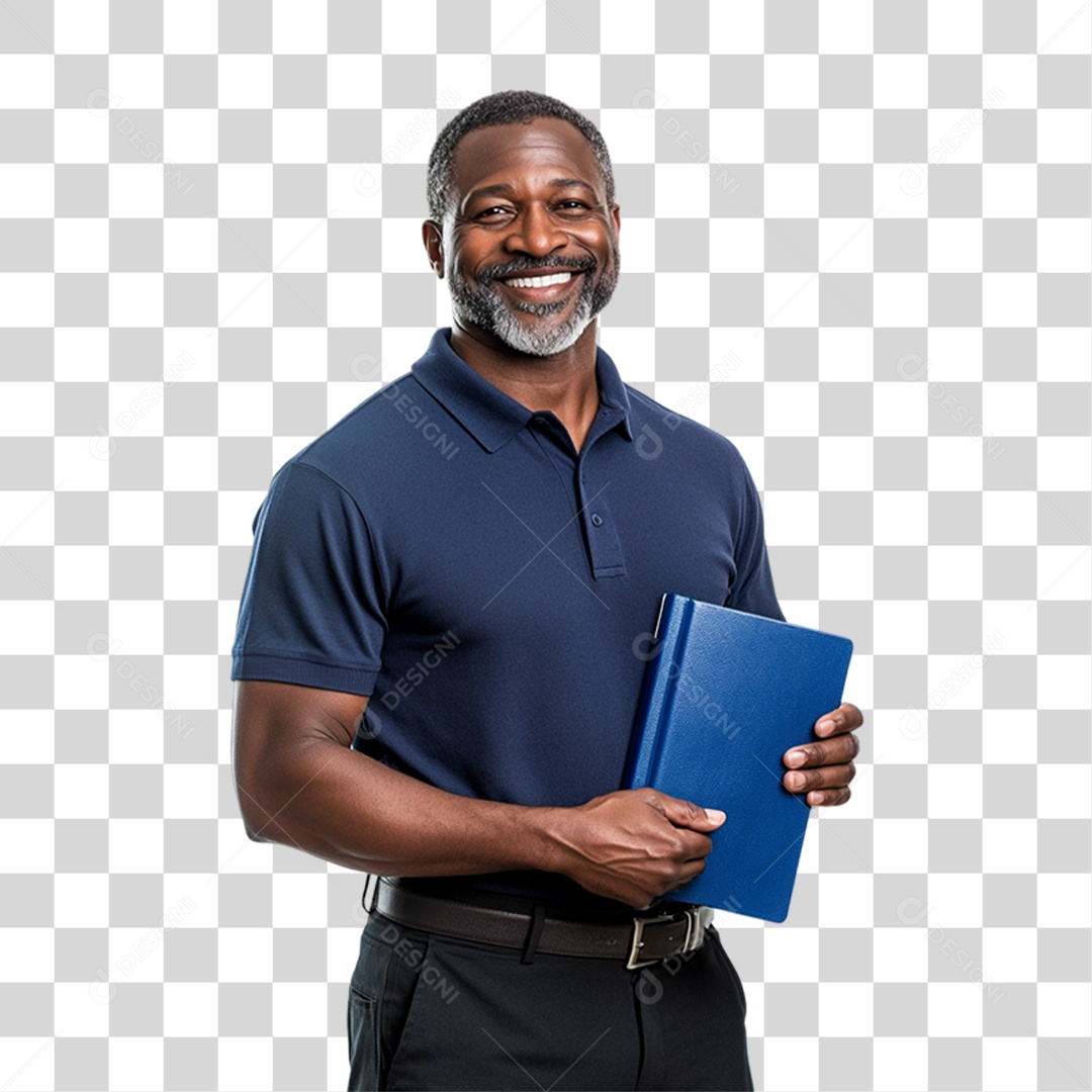 Homem de Camisa Azul Para Conscientização de Novembro Azul PNG Transparente