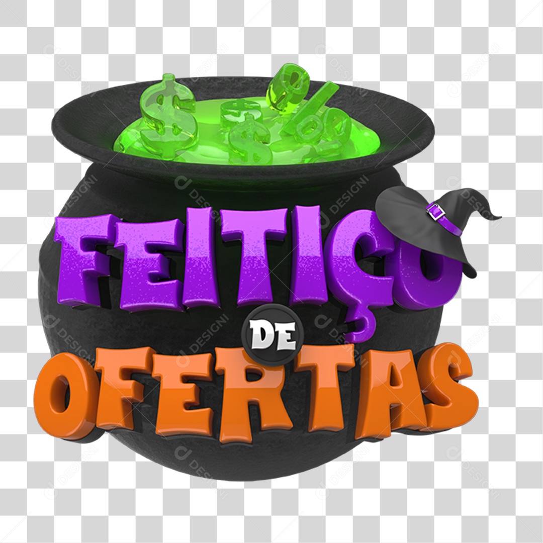 Selo 3D Feitiço de Ofertas PNG Transparente