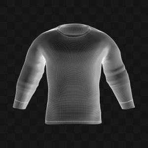 Camiseta Manga Longa - Modelo 3D