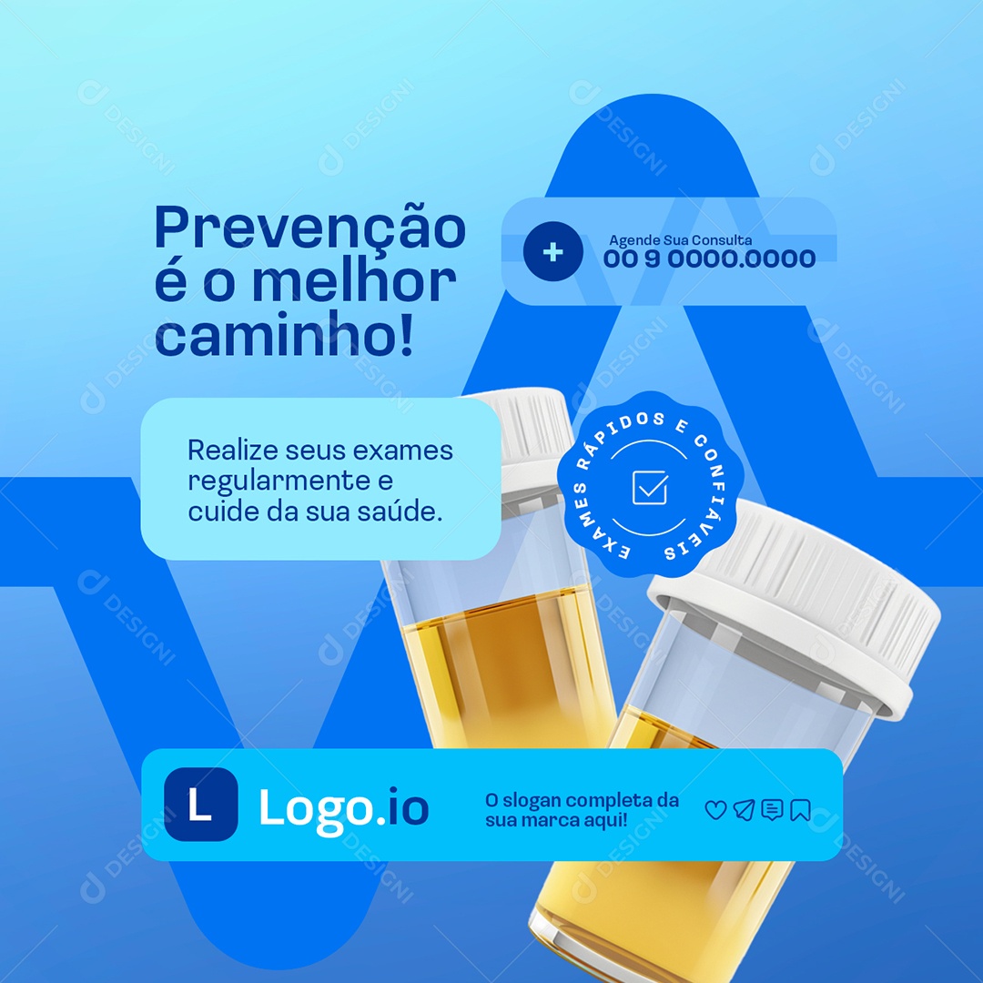 Laboratório Prevenção é o Melhor Caminho Social Media PSD Editável