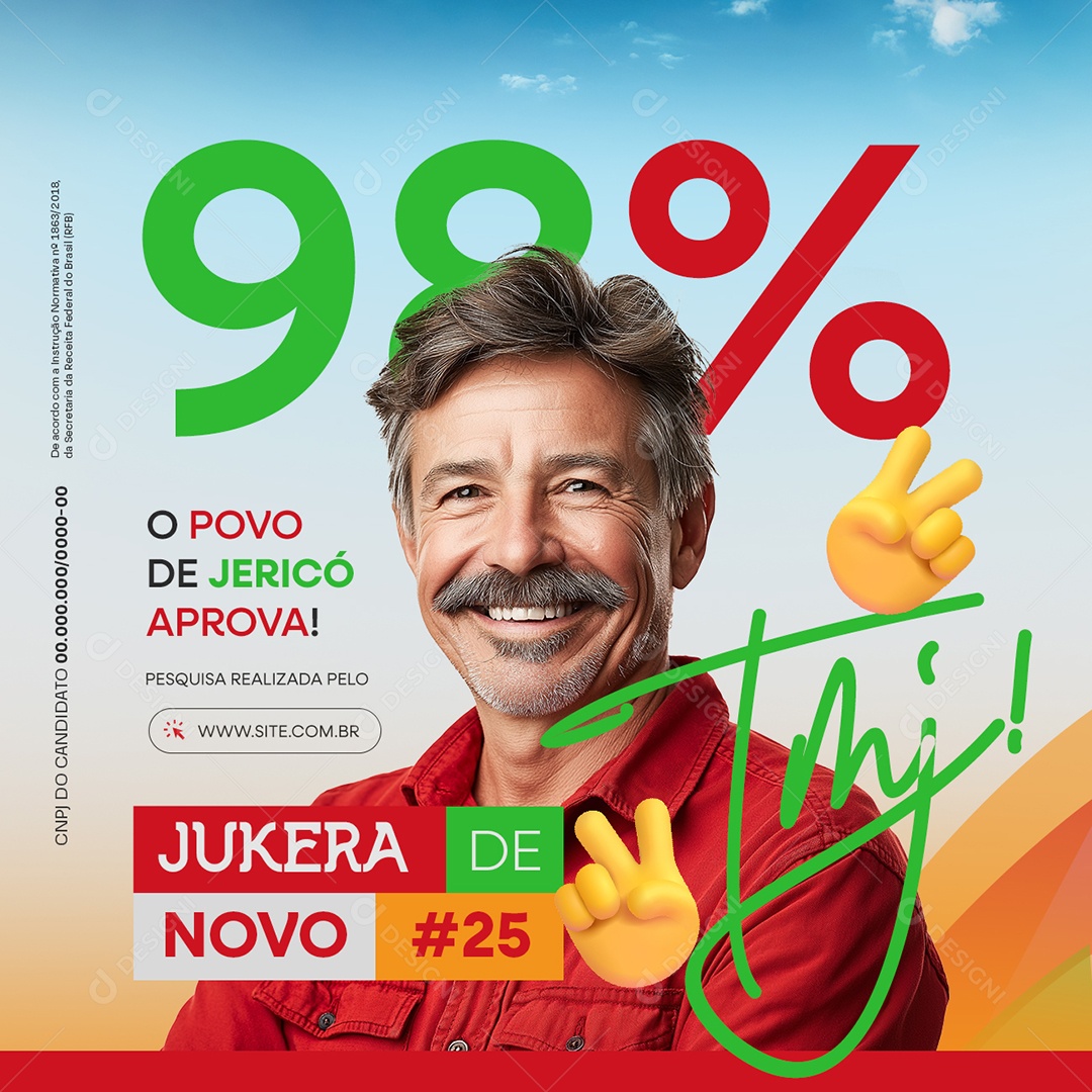 Social Media Eleição Política Jukeira Ribeiro O Povo de Jericó Aprova PSD Editável