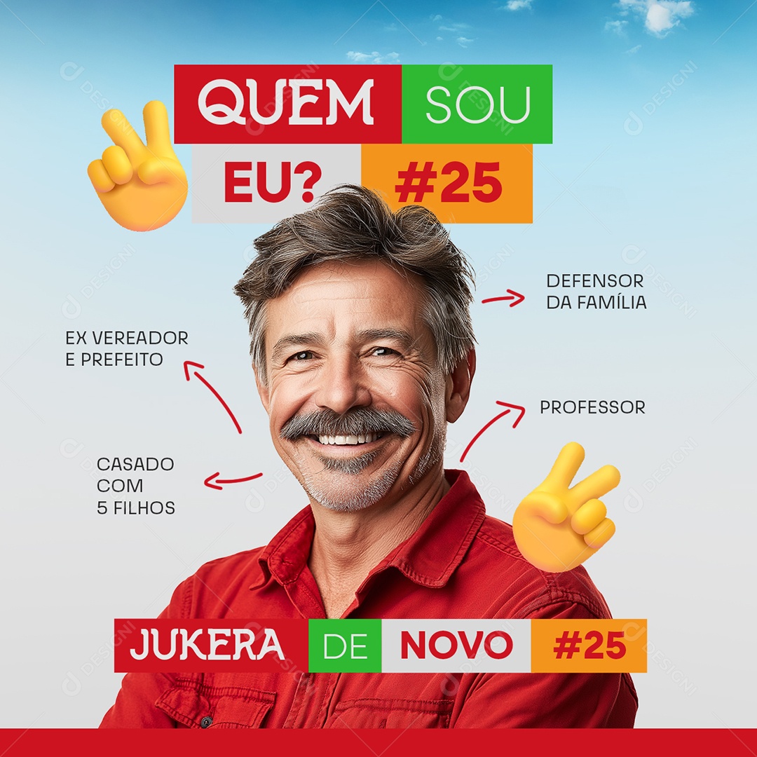 Eleição Política Jukeira Ribeiro Quem Sou Eu Social Media PSD Editável