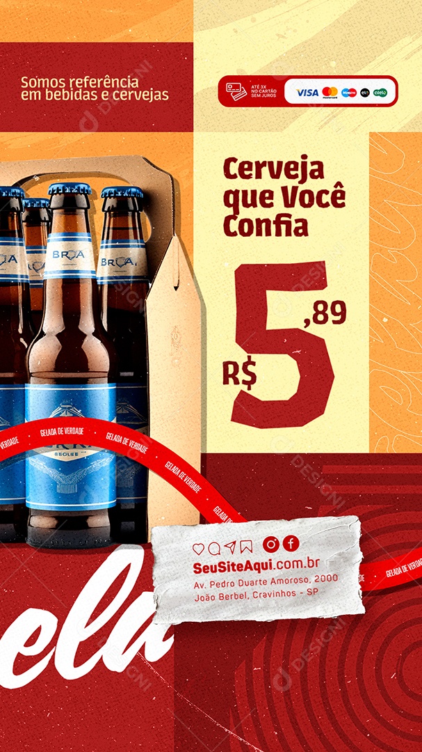 Story Cervejaria Cerveja Que Você Confia Social Media PSD Editável