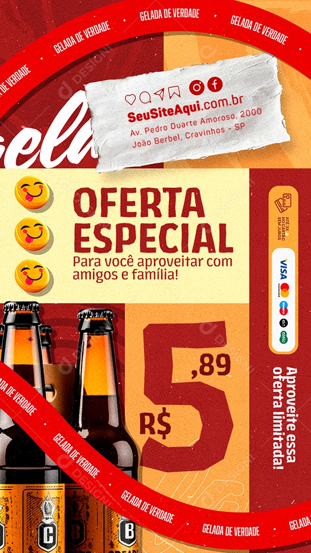 Story Cervejaria Oferta Especial Social Media PSD Editável