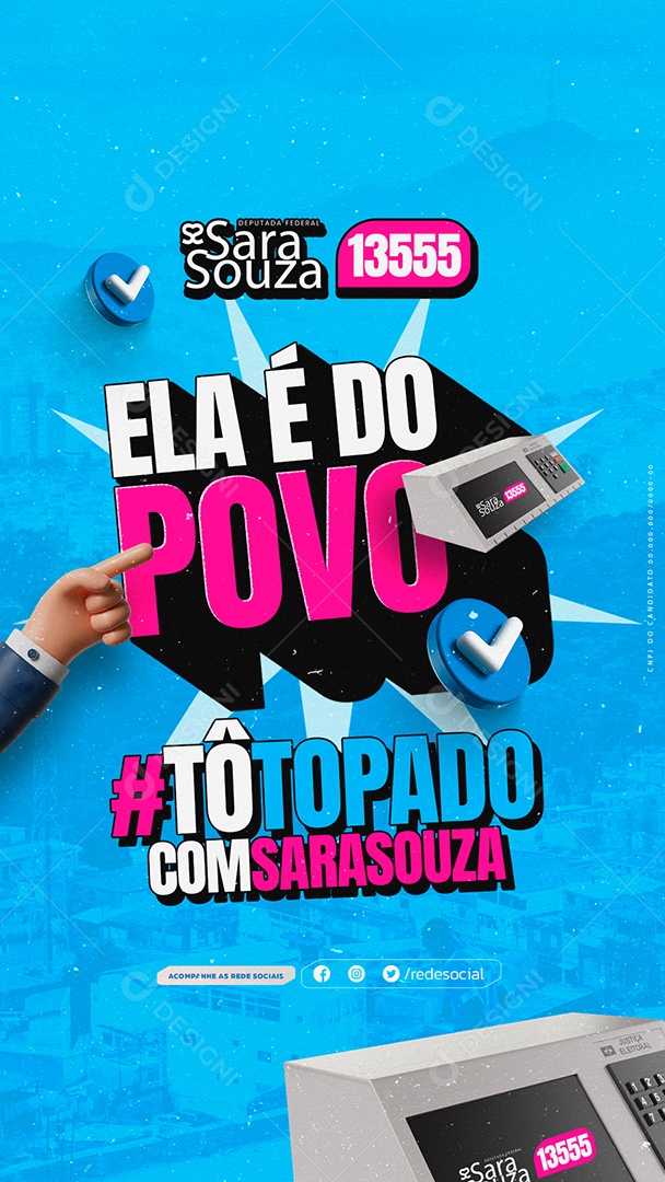 Story Política Ela é do Povo Social Media PSD Editável