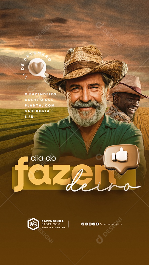 Story Dia Do Fazendeiro 21 De Setembro Colhe o Que Planta Social Media PSD Editável