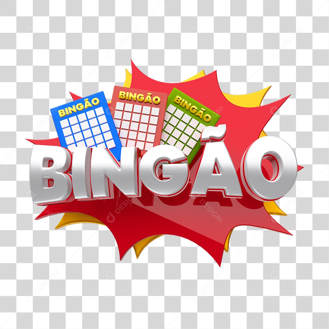 Selo 3D Bingão PNG Transparente