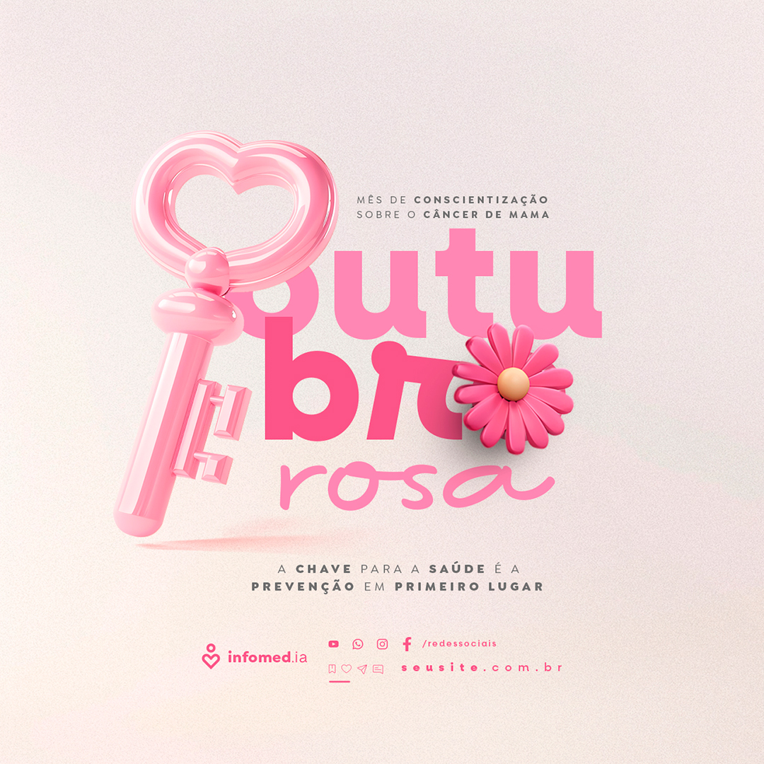 Motion Outubro Rosa A Chave para a Saúde Social Media After Effects Editável