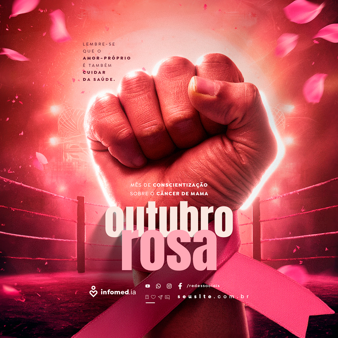 Motion Outubro Rosa Lembre-Se Que o Amor-Próprio Social Media After Effects Editável