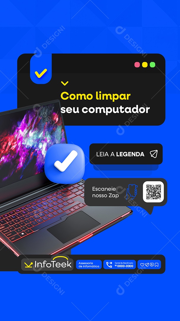 Story Assessoria Informática Como Limpar seu Computador Social Media PSD Editável