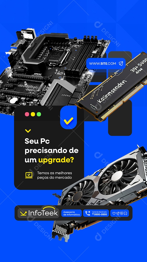 Story Assessoria Informática Seu Pc Precisando de Um Upgrade Social Media PSD Editável