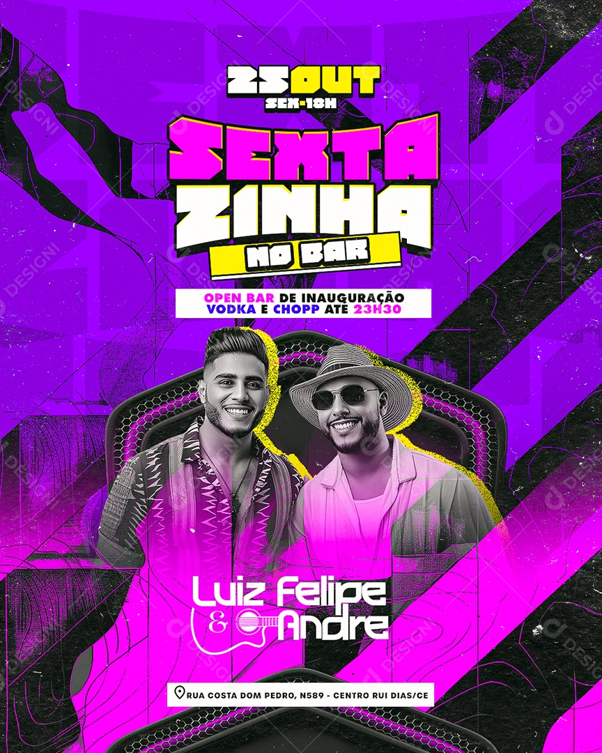 Flyer Sextazinha no Bar Social Media PSD Editável