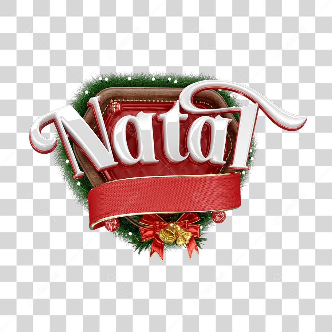 Selo 3D Natal PNG Transparente