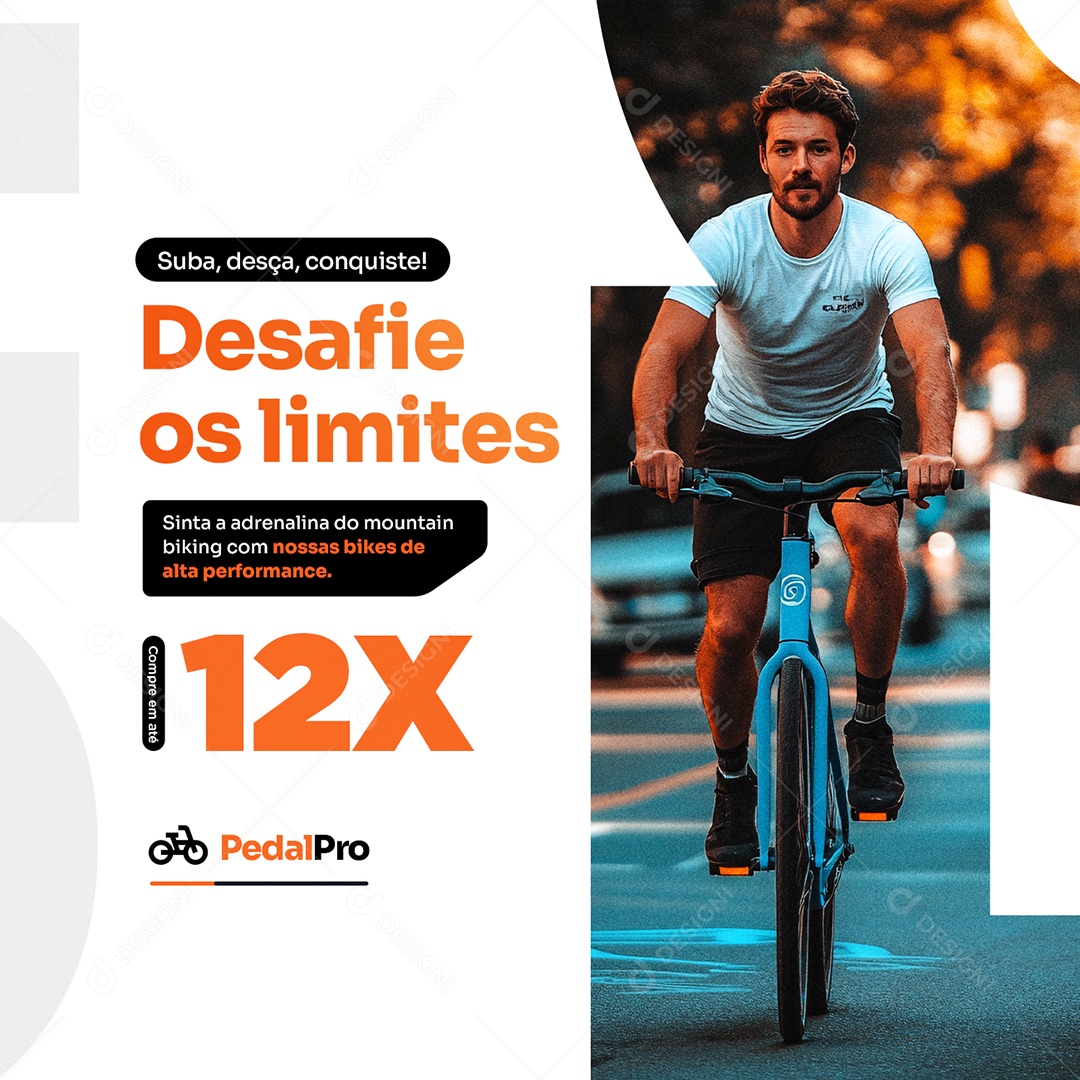 Loja de Bicicletas Bicicletaria Desafie os Limites Social Media PSD Editável