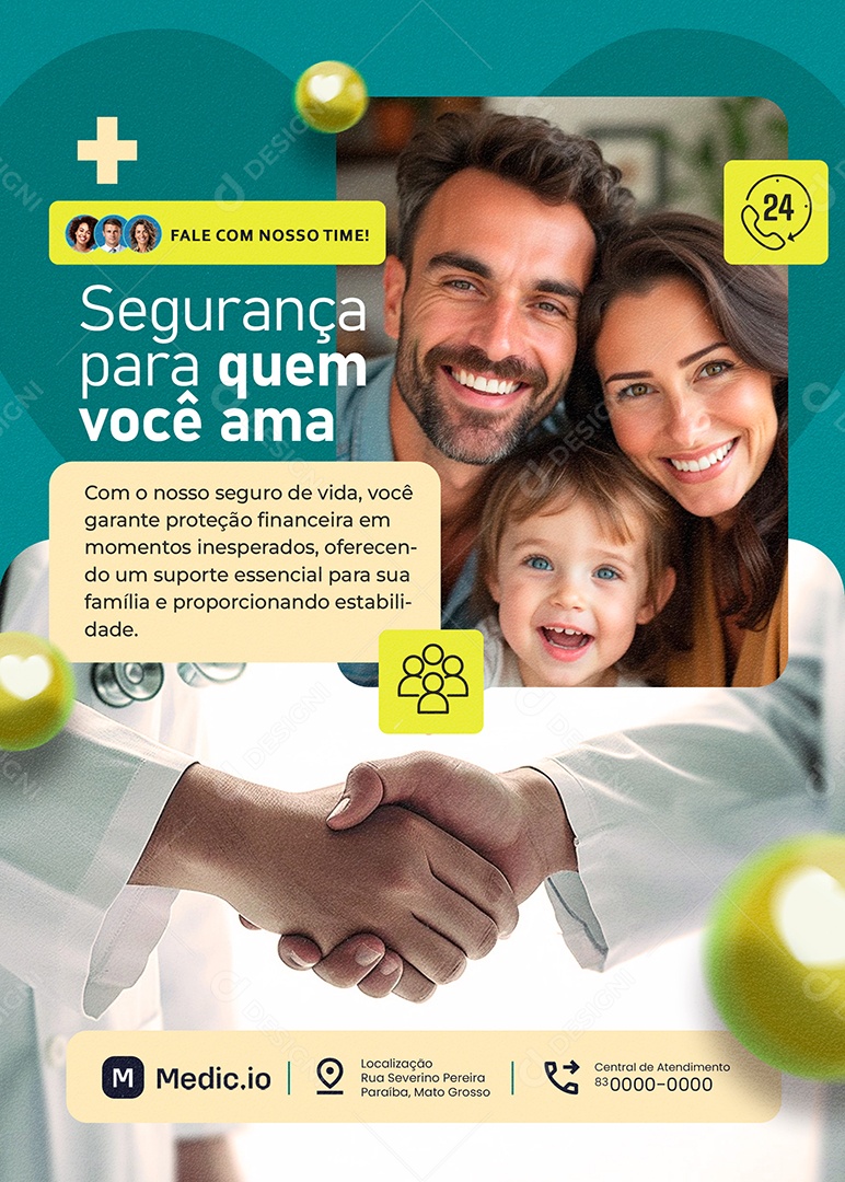 Social Media F|yer Seguro de Vida Segurança para Quem Você Ama PSD Editável