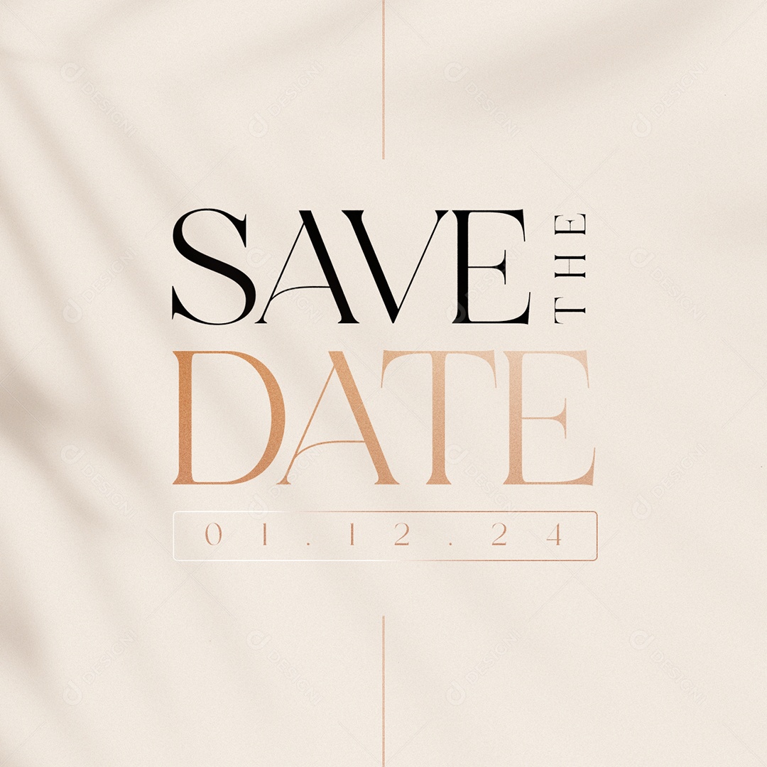 Design de Sobrancelha Save The Date Social Media PSD Editável