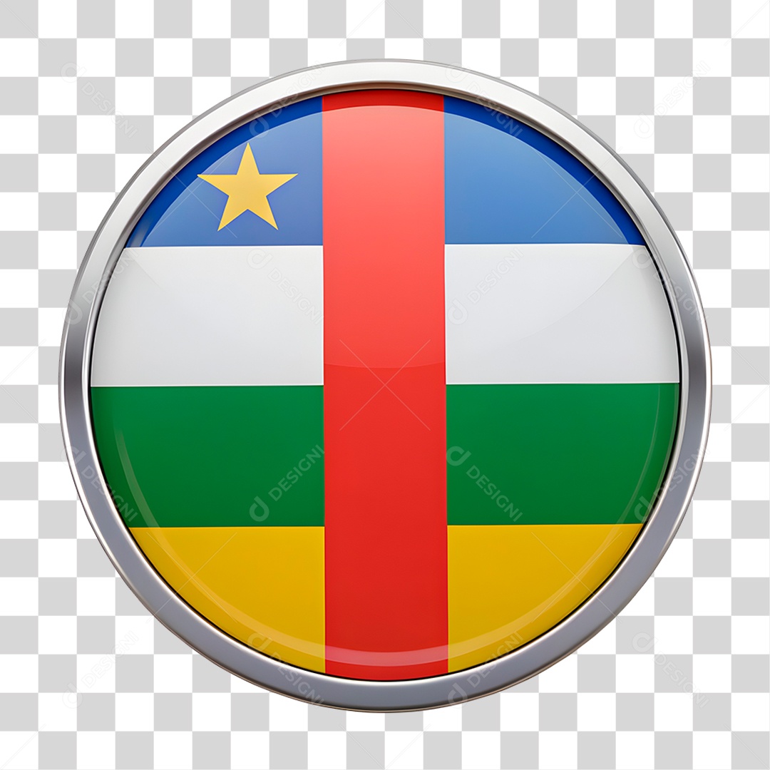 Icon 3D Flag Central African Republic PNG Transparent