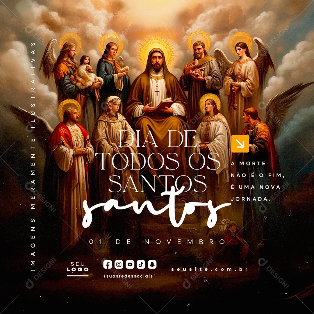 Day of All Saints 01 November Social Media PSD Editable