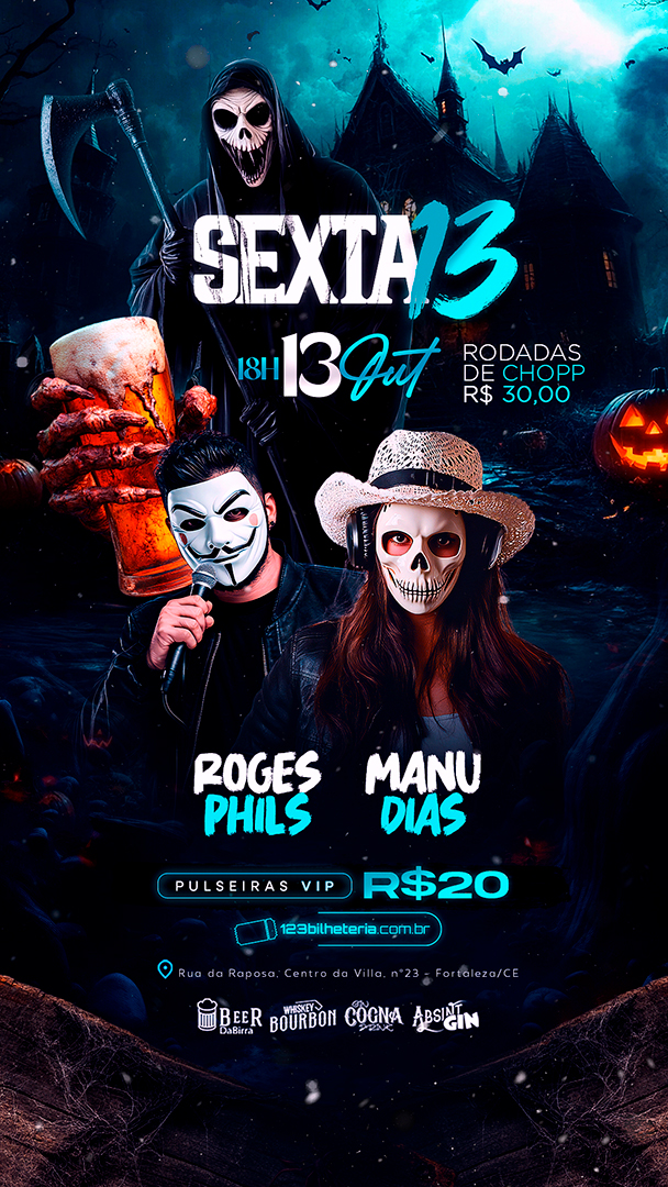 Motion Story Flyer Halloween Sexta 13 Social Media After Effects Editável