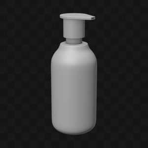 Frasco Creme Pressão - Modelo 3D