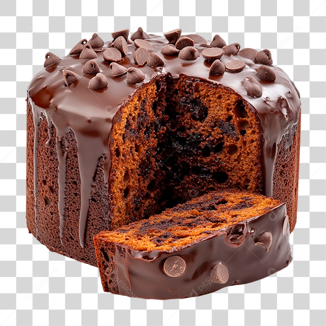 Panetone de Chocolate PNG Transparente