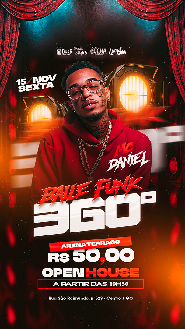 Motion Story Flyer Baile Funk 360 Social Media After Effects Editável