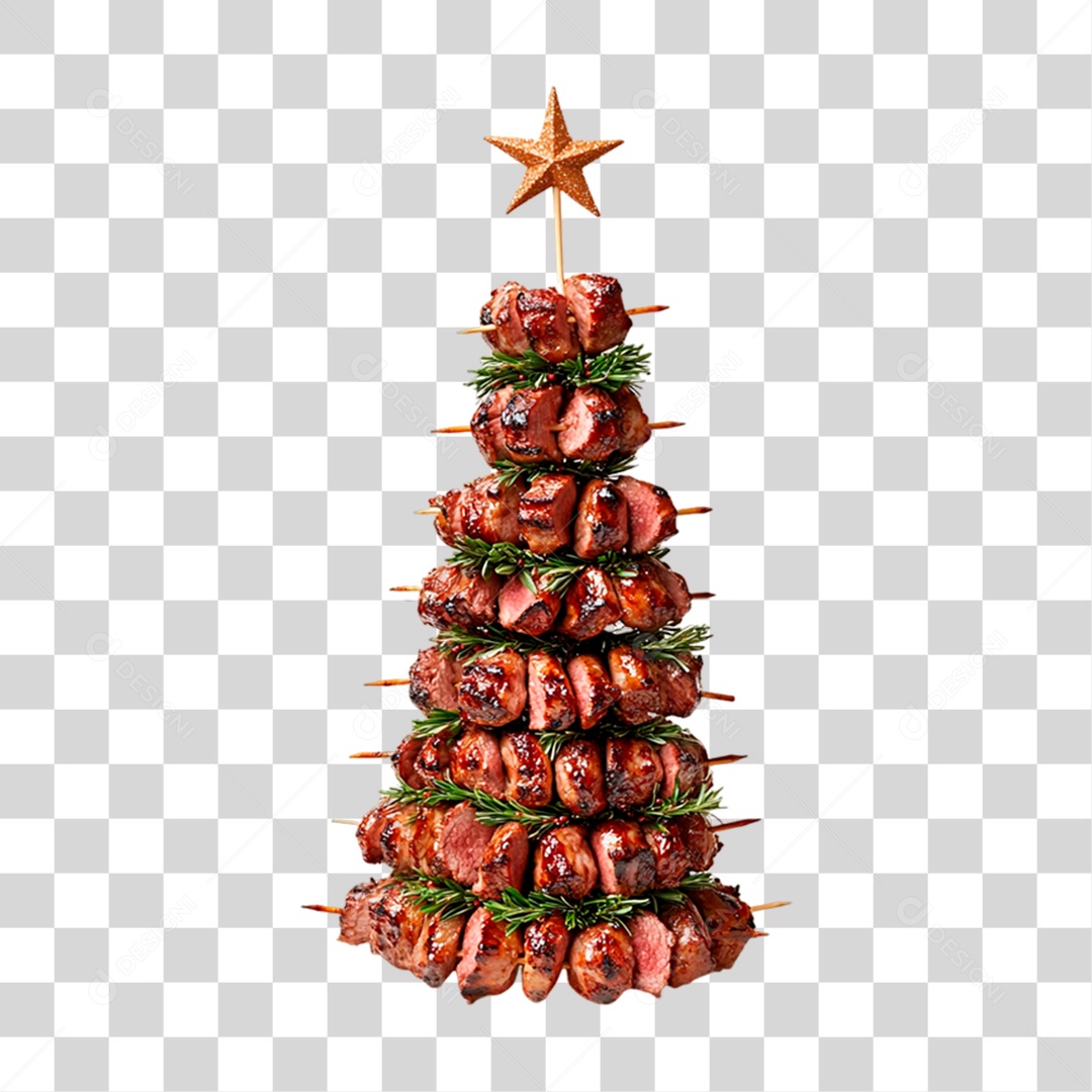 Meats in the Wood Sprout Stacked in Christmas Tree Format PNG Transparent