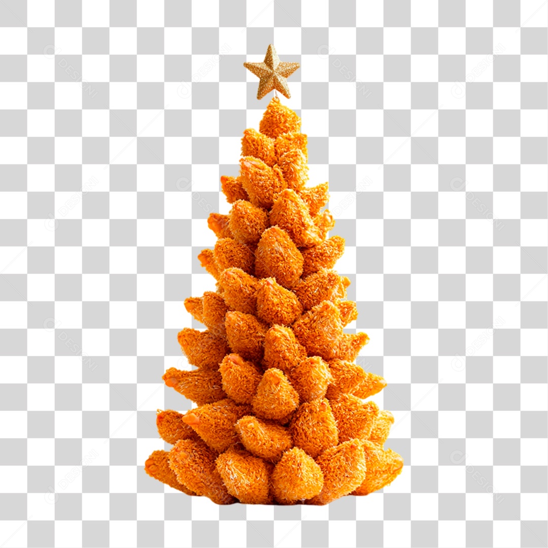 Chicken Thighs Stacked in Christmas Tree Format PNG Transparent