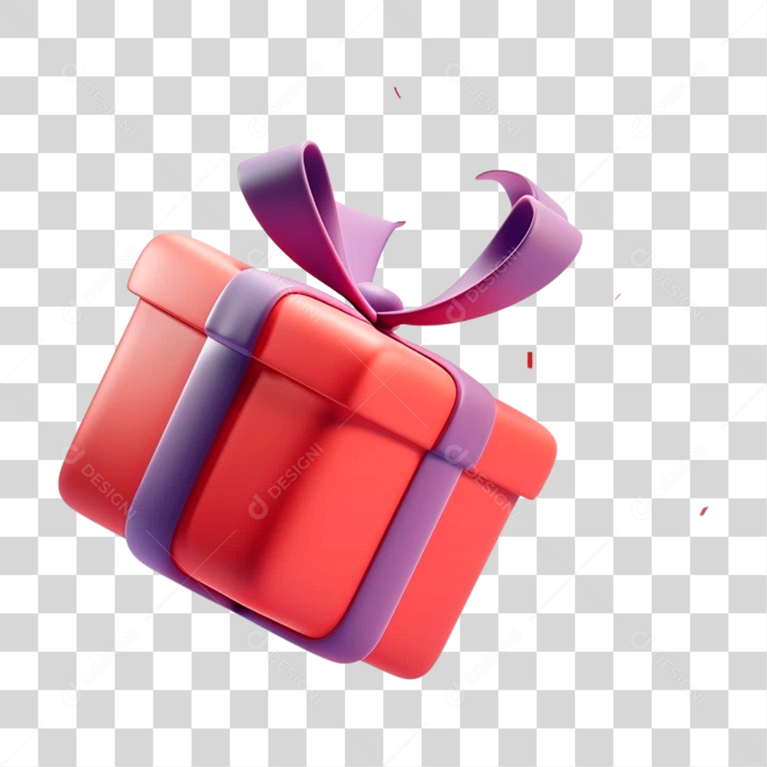 3D Element Gift Box PNG Christmas Charm Transparent