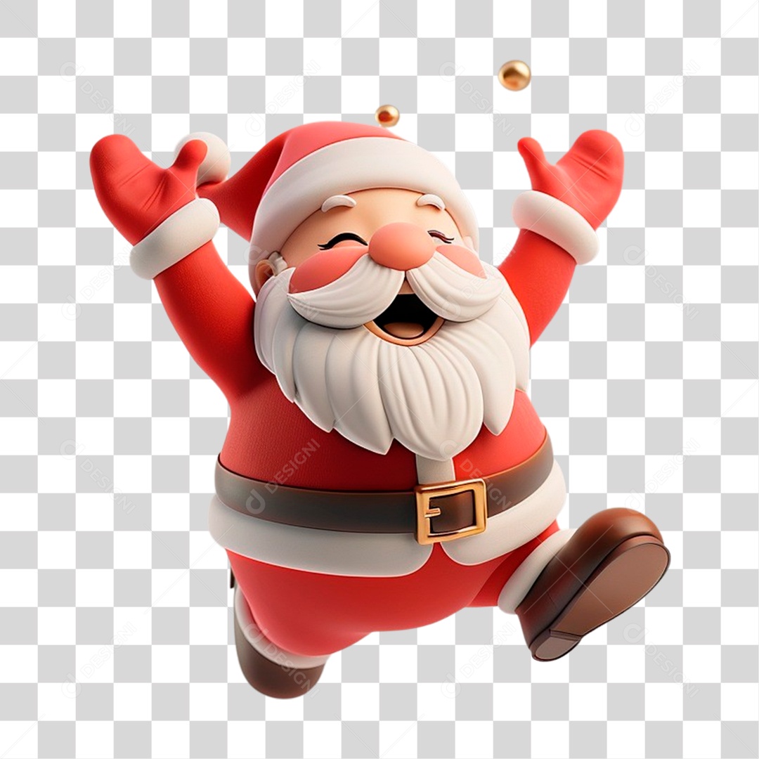 Santa Claus Jumping PNG Transparent