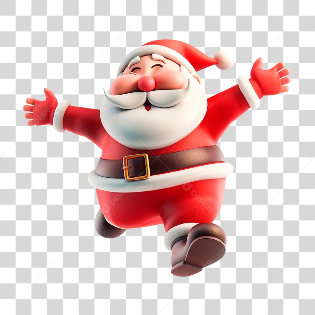 Santa Claus Jumping PNG Transparent