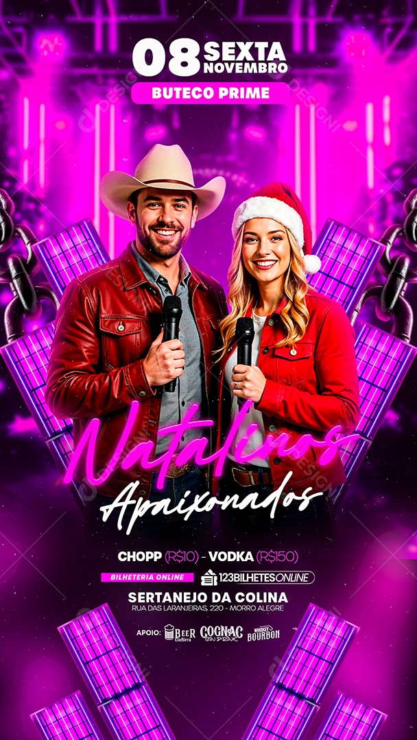 Story Flyer Natalinos Apaixonados Social Media PSD Editável